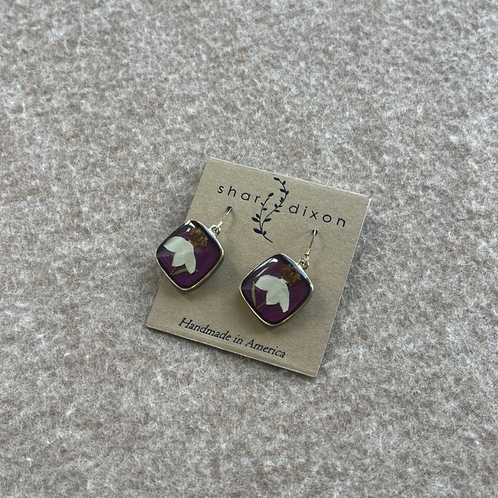 Handmaid Dried Petals Earrings